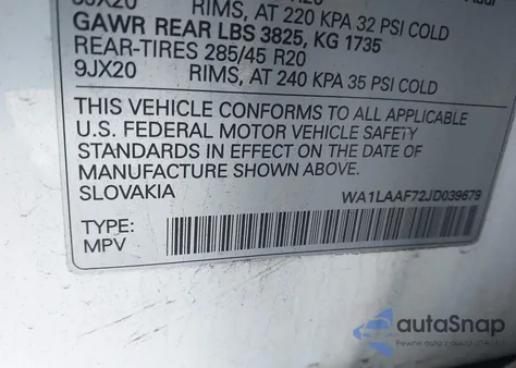 2018 Audi Q7 3.0T Premium из США, поврежденный, VIN WA1LAAF72JD039679